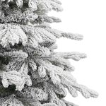 vidaXL Sapin de Noël artificiel à charnières avec neige floquée 210 cm