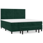 vidaXL Sommier à lattes de lit et matelas Vert foncé 180x200cm Velours
