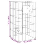 vidaXL Colonne Gabion avec Robinet 50x25x25 cm Acier Inoxydable