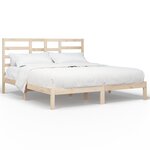 vidaXL Cadre de lit sans matelas bois massif 200x200 cm