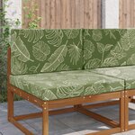 vidaXL Coussin de canapé d'extérieur 2 Pièces Modèle feuille Polyester
