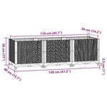 vidaXL Lit surélevé 120x40x38 cm Polypropylène