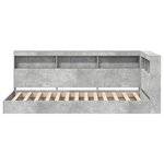 vidaXL Lit Bibliothèque Gris béton 75 x 190 cm Bois d'ingénierie