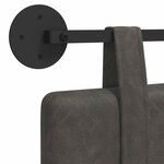 vidaXL Tête de lit suspendue Noir PU antique