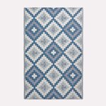 Tapis extérieur terrasse réversible - Tapis de jardin imperméable et résistant UV - Mia - Bleu - 150x240 cm - HOMESCAPES
