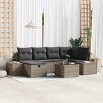 vidaXL Ensemble de canapé de jardin 7 Pièces Gris 55 x 62 x 69 cm