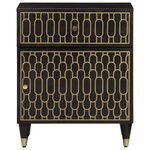 vidaXL Table de chevet 50x33x60 cm bois de manguier massif