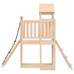 vidaXL Maisonnette de jeu avec mur d'escalade bois massif de pin