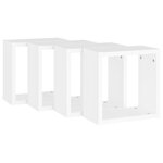 vidaXL Étagères cube murales 4 Pièces blanc 30x15x30 cm