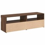 vidaXL Meubles TV 2 Pièces avec lumières LED Chêne marron 60x35x40 cm