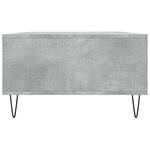 vidaXL Table basse gris béton 104x60x35 cm bois d'ingénierie