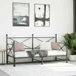 vidaXL Lit de jour avec gigogne sans matelas 80x200 cm acier