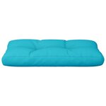 vidaXL Coussin de palette turquoise 80x40x12 cm tissu