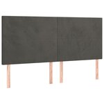vidaXL Sommier à lattes de lit et matelas Gris foncé 160x200cm Velours