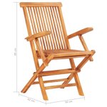 vidaXL Ensemble à manger d'extérieur pliable 7 Pièces Bois solide de teck