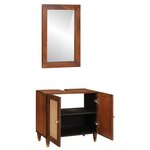 Mobilier de salle de bain 2 Pièces 62 x 33 x 58 cm Bois de mangue massif