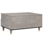vidaXL Table basse Gris 80 x 54 x 40 cm bois de manguier massif