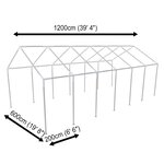 vidaXL Tente de réception blanche 12 x 6 m