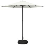 vidaXL Parasol de jardin 230 x 230 cm Polyester Rectangulaire Crème