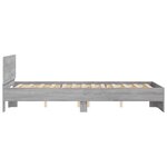 vidaXL Cadre de lit avec tête de lit et LED sonoma gris 140x190 cm