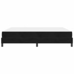vidaXL Lit à ressorts avec matelas Noir 180 x 220 cm tissu