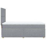 vidaXL Sommier à lattes de lit avec matelas gris clair 80x200 cm tissu
