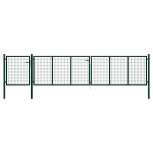 vidaXL Portail de jardin Acier 500 x 75 cm Vert