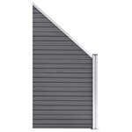 vidaXL Ensemble de clôture WPC 10 Carré + 1 Incliné 1830x186 cm Gris