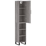 vidaXL Buffet haut Sonoma gris 34 5x34x180 cm Bois d'ingénierie