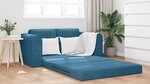 vidaXL Canapé-lit au sol 2-en-1 bleu 148x71x83 cm Velours