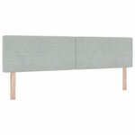 vidaXL Tête de Lit LED Argyle Gris clair 90 cm Velours