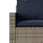 vidaXL Ensemble à manger de jardin et coussins 2 Pièces gris rotin