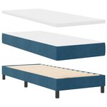 vidaXL Lit à ressorts avec matelas Bleu foncé 80 x 200 cm Velours