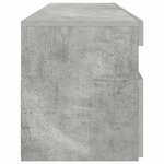 vidaXL Meuble TV avec lumières LED gris béton 90x35x40 cm