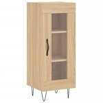 vidaXL Buffet haut Chêne sonoma 34 5x34x180 cm Bois d'ingénierie