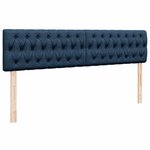 VidaXL Cadre de lit ottoman avec matelas bleu 200x200cm tissu