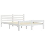 vidaXL Cadre de lit sans matelas blanc bois de pin massif 140x200 cm