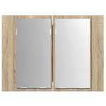 vidaXL Armoire à miroir à LED de bain Chêne sonoma 60x12x45 Acrylique