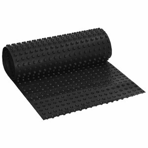vidaXL Feuille de drainage nervurée Noir 0 5 x 10 m HDPE