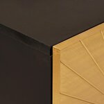 vidaXL Buffet Noir et or 40 x 33 x 75 cm bois de manguier massif