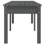 vidaXL Banc de jardin à 2 places gris 159 5x44x45cm bois massif de pin