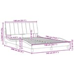 vidaXL Cadre de lit sans matelas Hanko noir 140x190 cm tissu