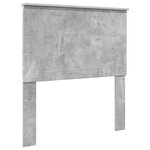vidaXL Cadre de lit avec tiroir Gris béton 90 x 190 cm Bois Ingénierie