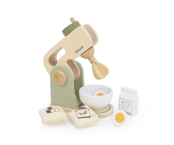 Dînette  44217 PolarB - batteur vert en bois