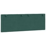 vidaXL Coussin de tête de lit vert foncé 140 cm velours