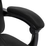 vidaXL Chaise de bureau de massage Noir Similicuir
