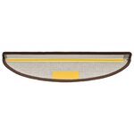 vidaXL Tapis d'escalier 10 pièces 56 x 17 x 3 cm marron café demi-rond