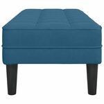vidaXL banc avec coussin Bleu 113 x 57 x 39 cm Velours