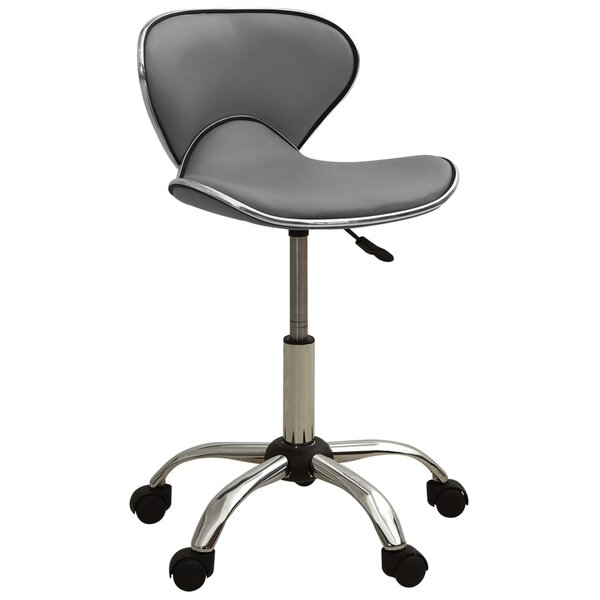 Chaise fauteuil siège de bureau informatique étude similicuir gris 02_0024025
