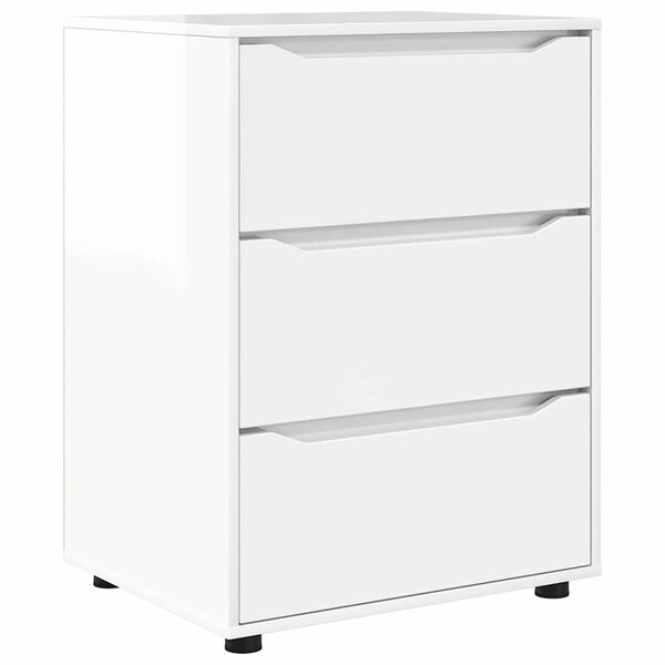 vidaXL Armoire de rangement Blanc brillant 60 x 48 x 81 cm